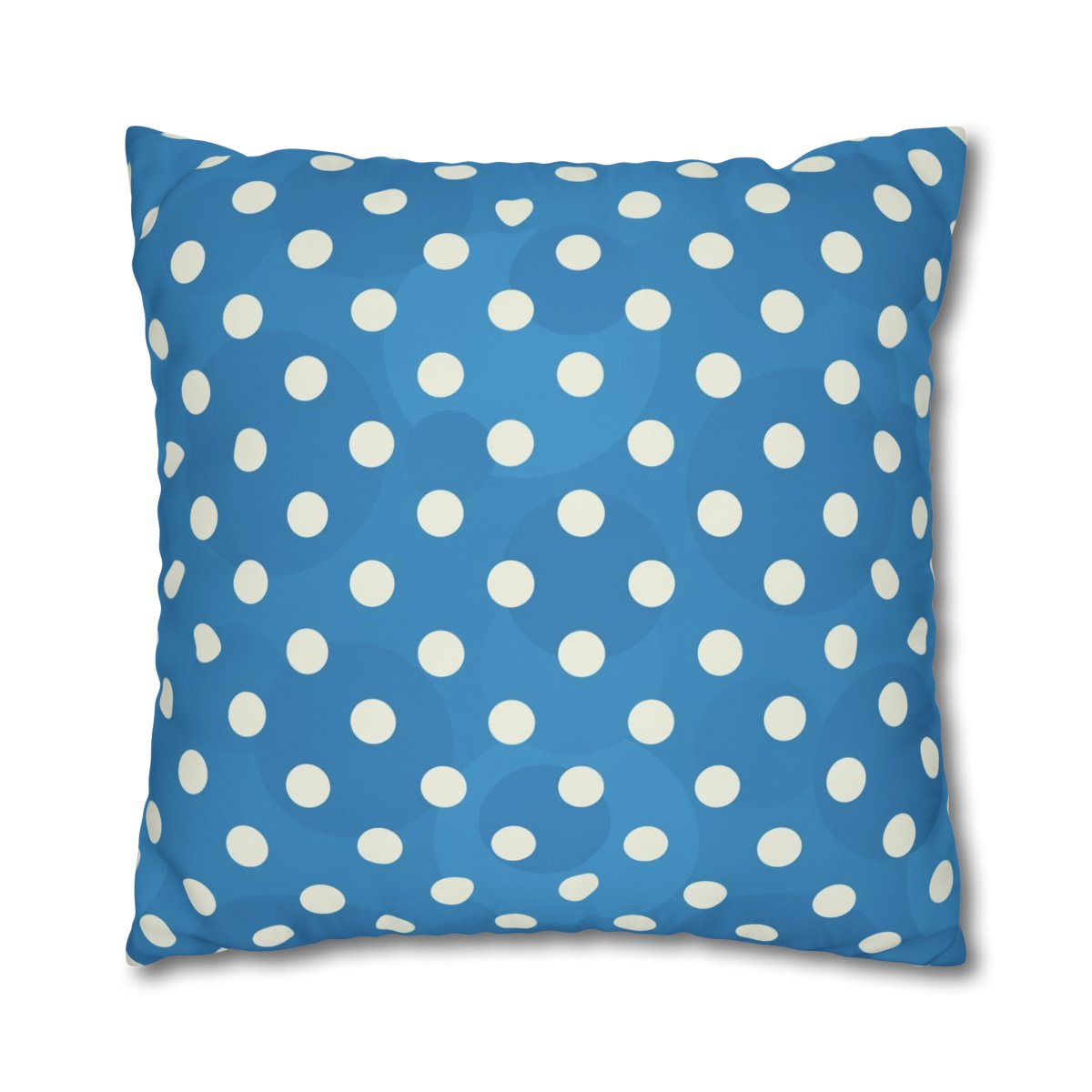 Sky Blue Polka Dot Euro Pillow Shams