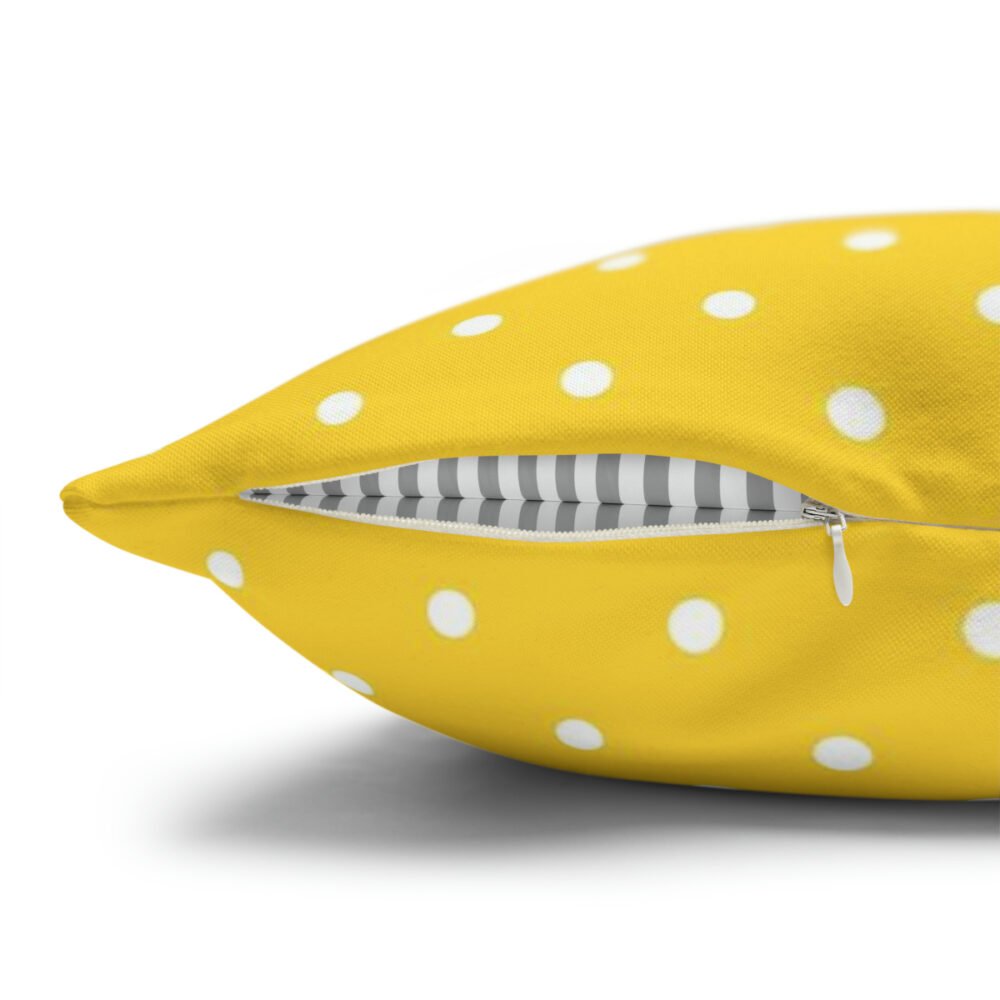 White Polka Dot on Yellow Euro Shams - Image 3