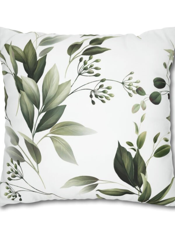 Green Leaf Print Pillow Covers