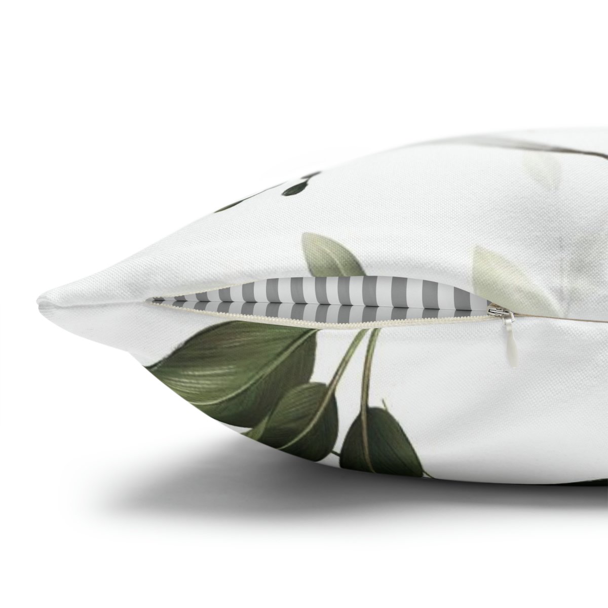 Watercolor Green Leaf Print Euro Pillow Shams - Image 4