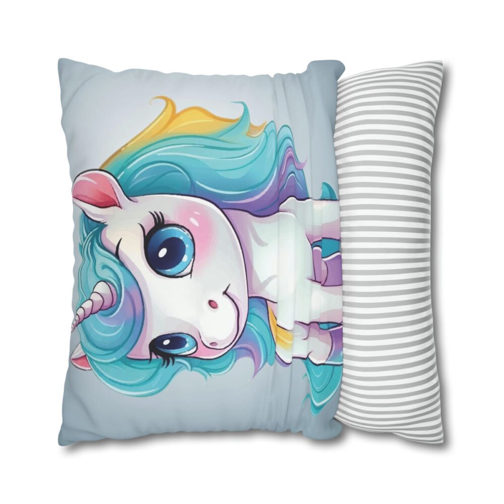 Colorful Magical Unicorn Kids Euro Shams - Image 2