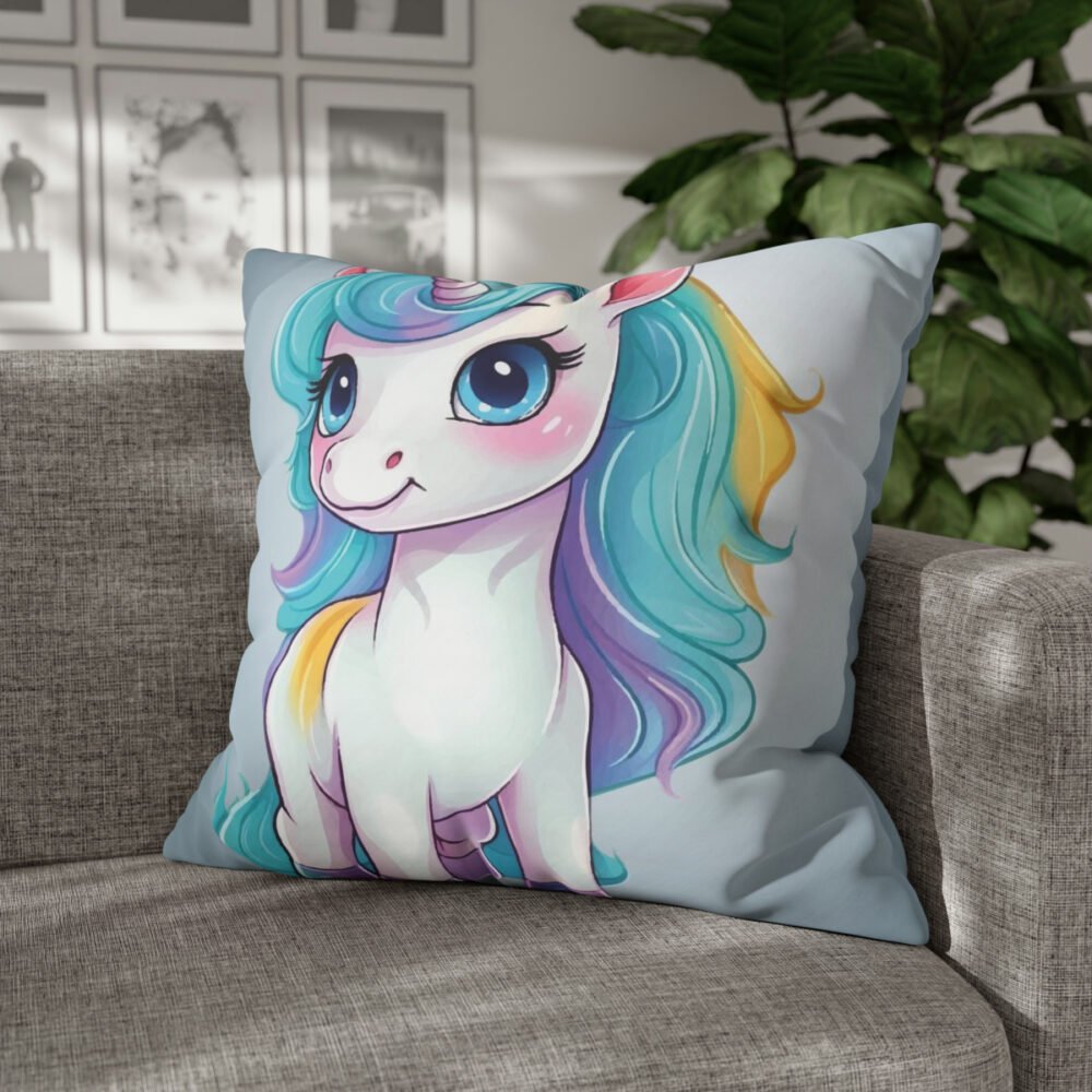 Colorful Magical Unicorn Kids Euro Shams - Image 4