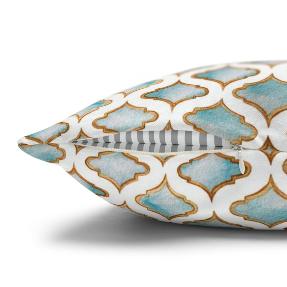 Moroccan Damask Print on White Euro Shams - Image 3
