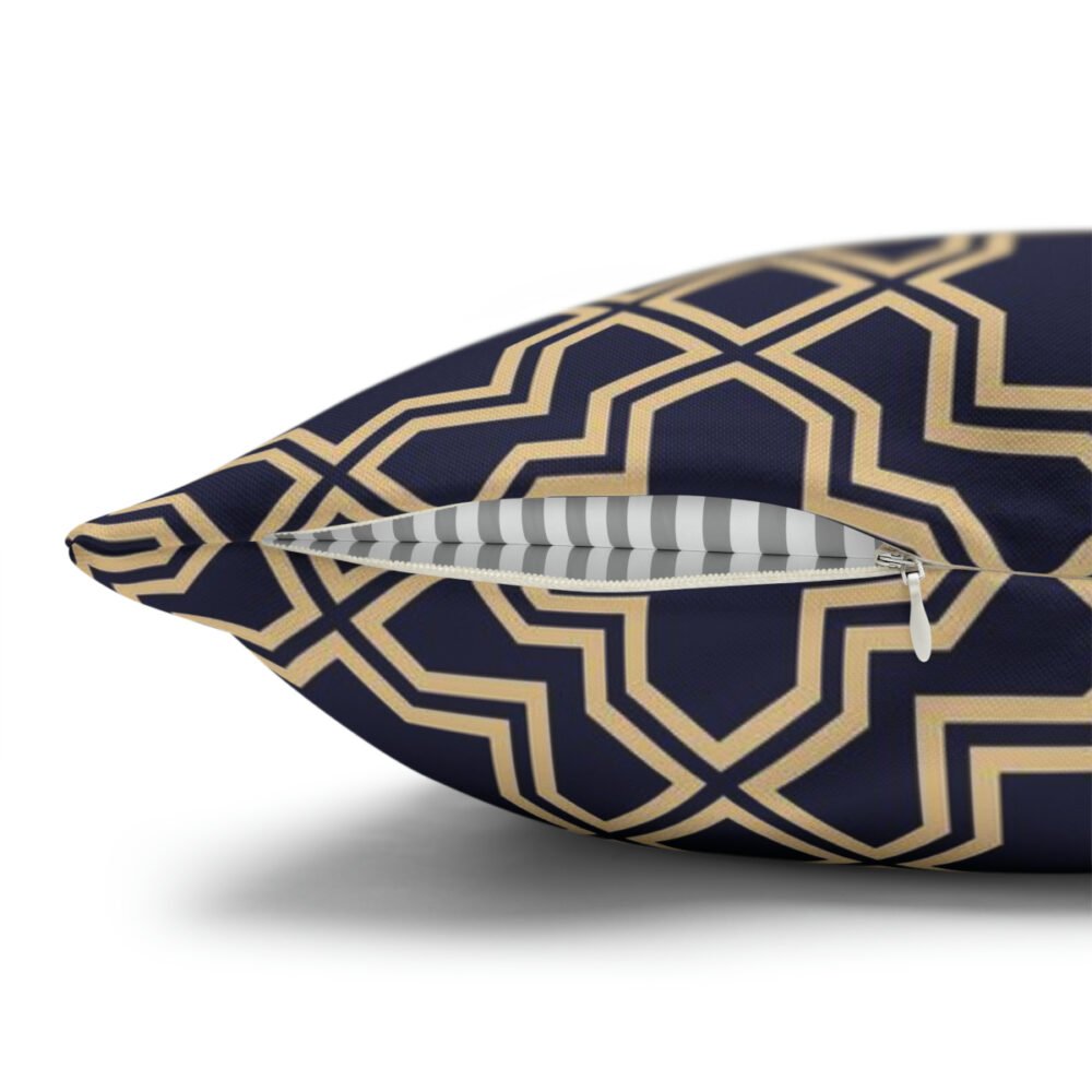 Gold, Blue Black Ornament Euro Pillow Shams - Image 3