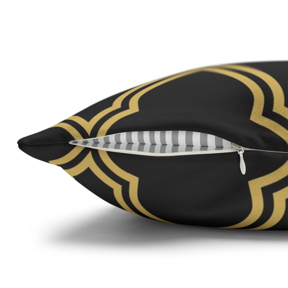 Moroccan Trellis Black n Gold Euro Pillow Shams - Image 3