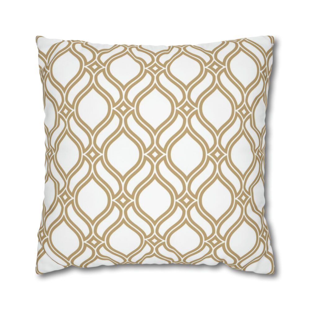 Gold n White Textured Euro Shams