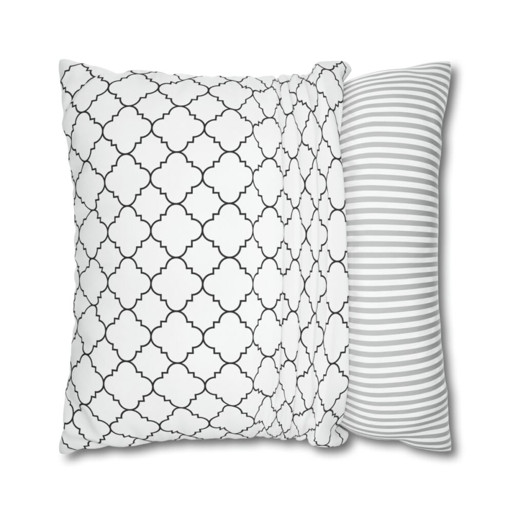 Modern Black n White Moroccan Euro Pillow Shams - Image 2