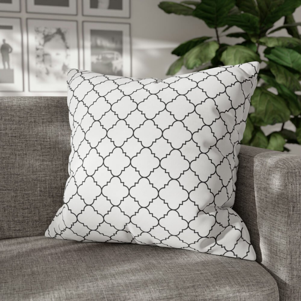 Modern Black n White Moroccan Euro Pillow Shams - Image 4