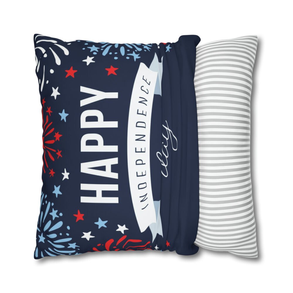 Festive 4th July Holiday Navy Euro Pillow Shams - Image 2