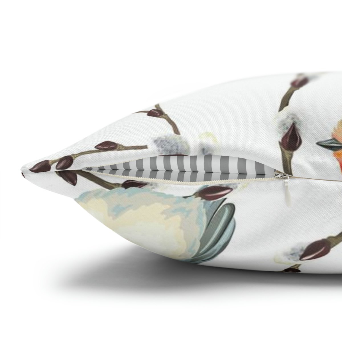 Robin Birds on White Throw Pillow Covers - Image 3