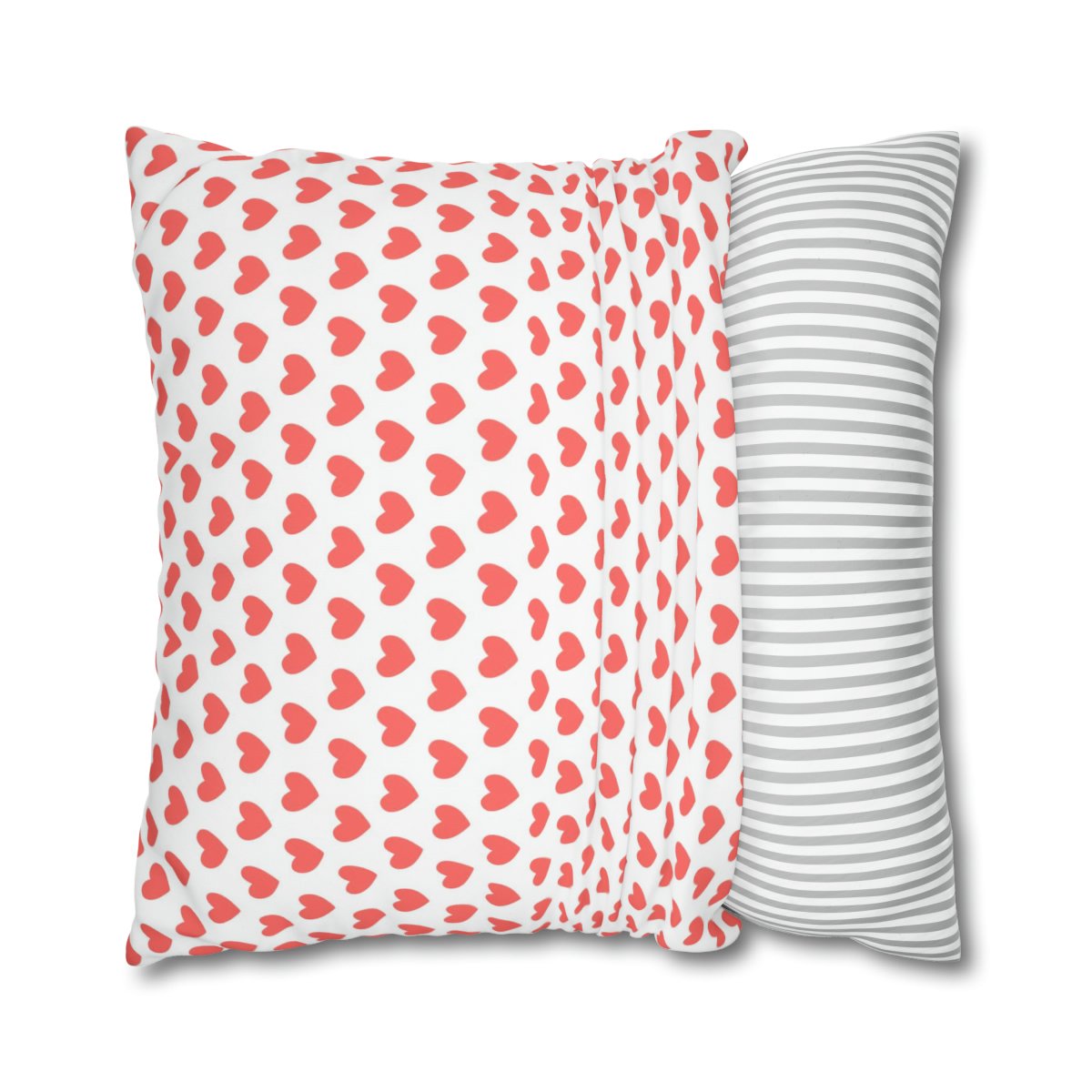 Red n White Love Euro Pillow Shams - Image 2