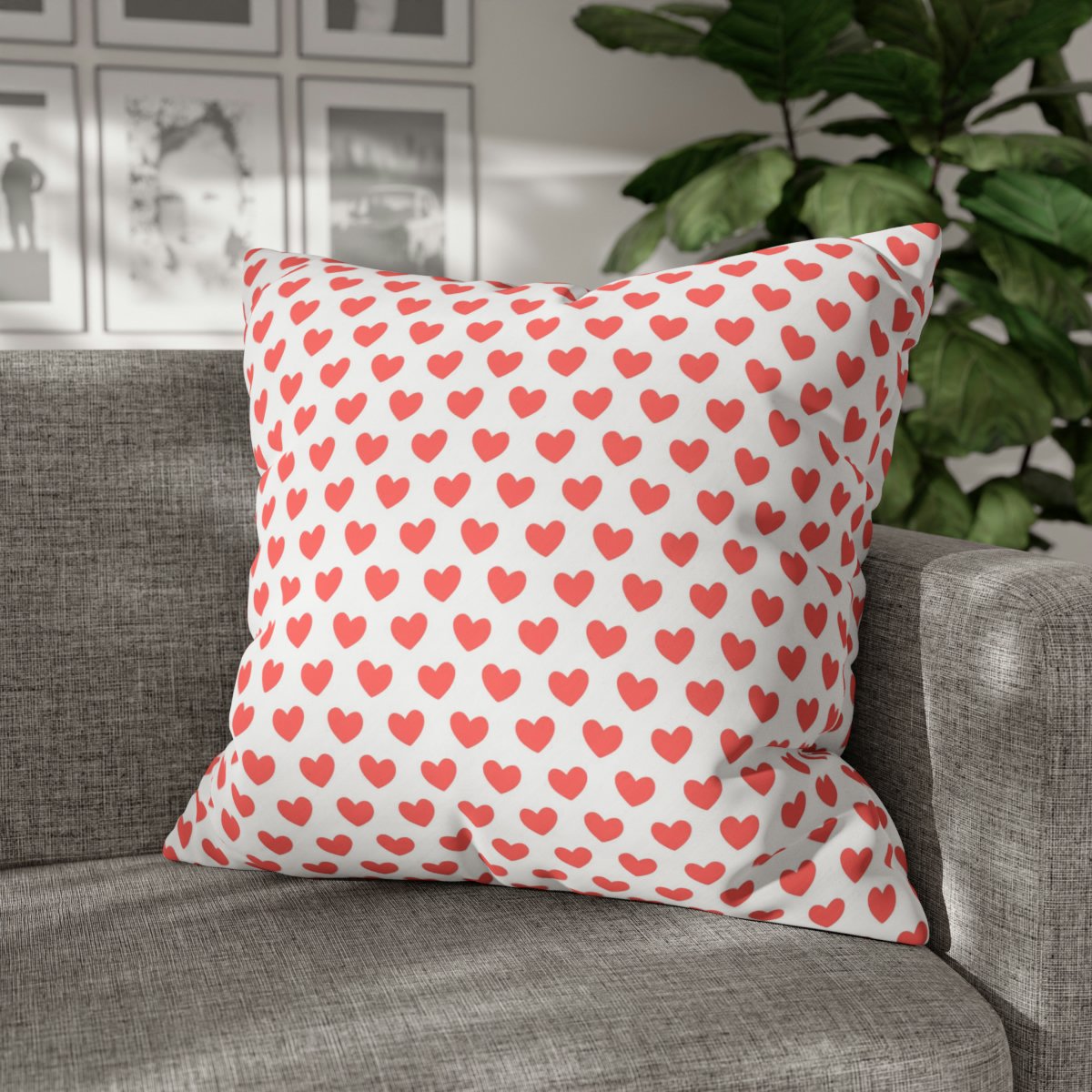 Red n White Love Euro Pillow Shams - Image 4