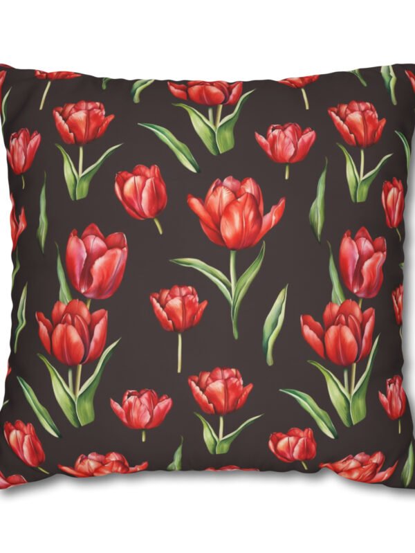 Red Tulips Euro Shams