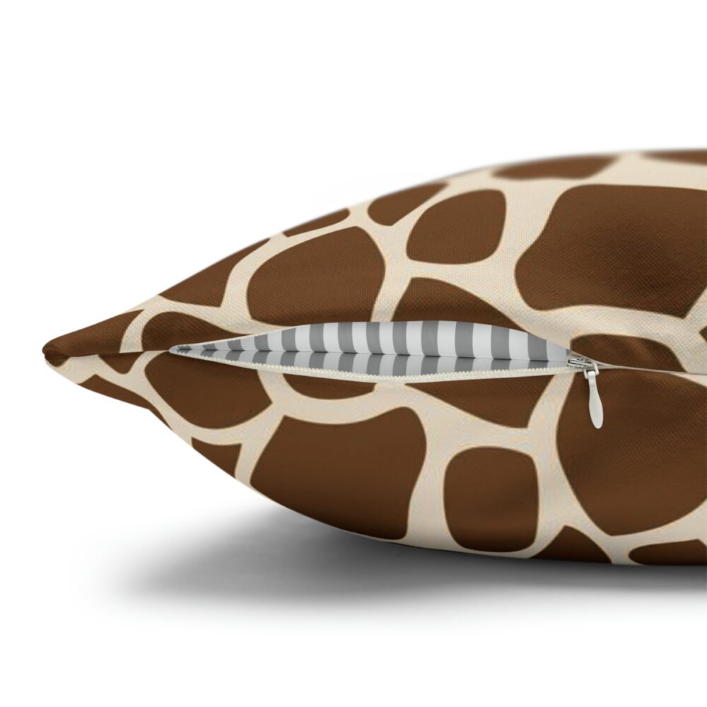 Brown Giraffe Pattern Euro Pillow Shams for Kids Room - Image 3