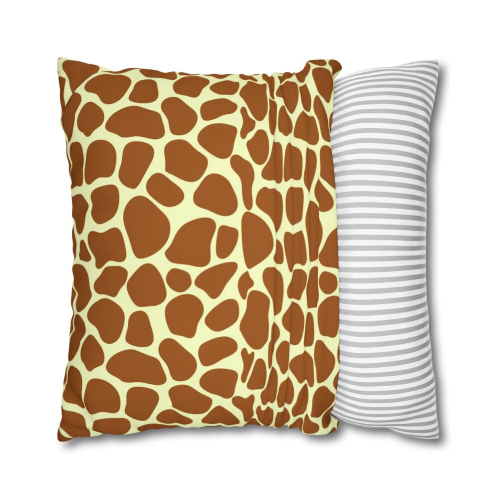 Yellow Giraffe Skin Print Euro Pillow Shams - Image 2