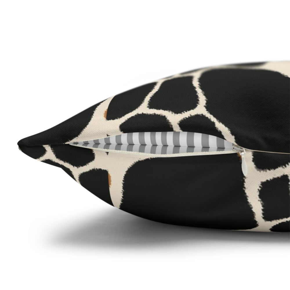 Black n Cream Animal Print Bed Euro Pillow Shams - Image 3