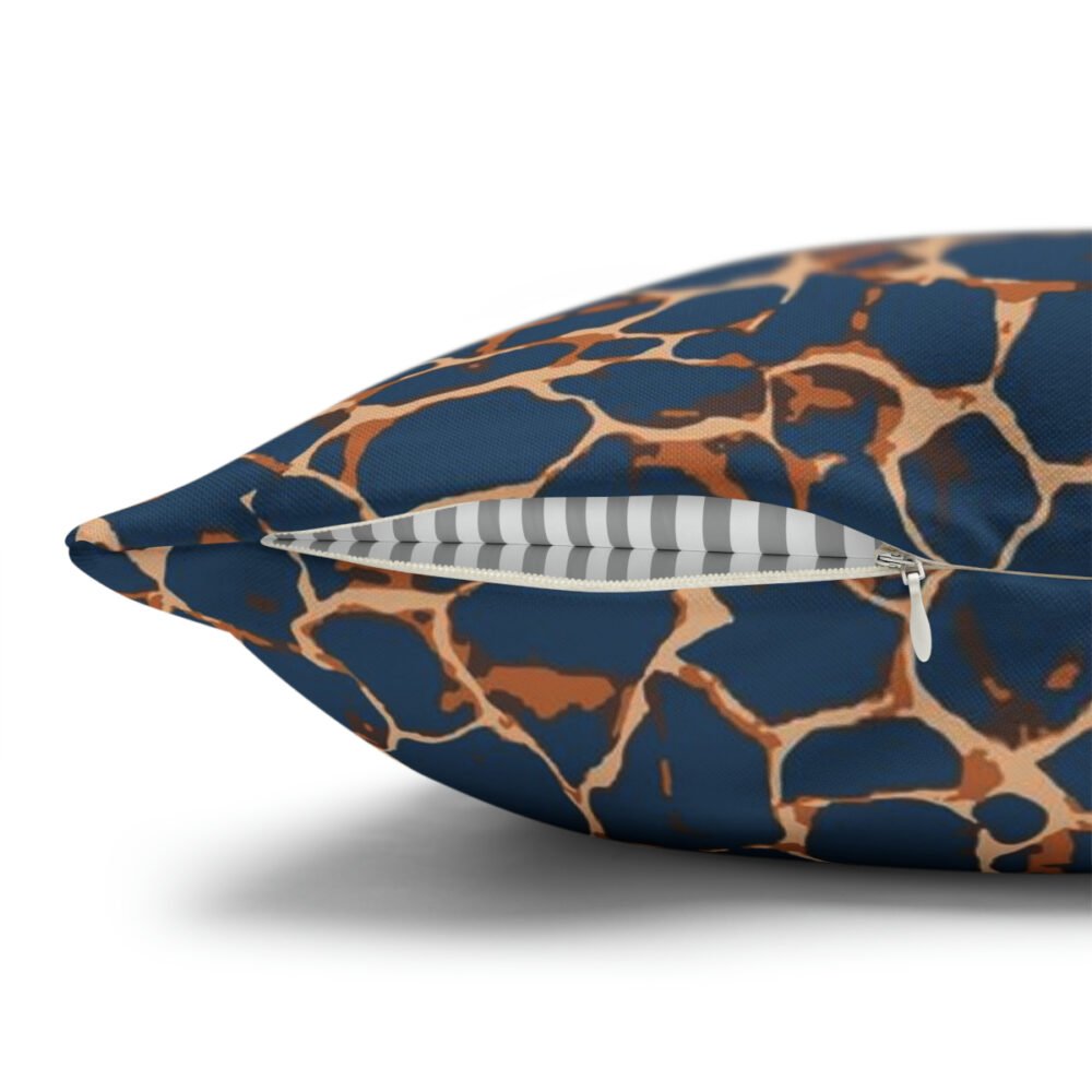 Decorative Brown n Blue Giraffe Skin Print Euro Shams - Image 3