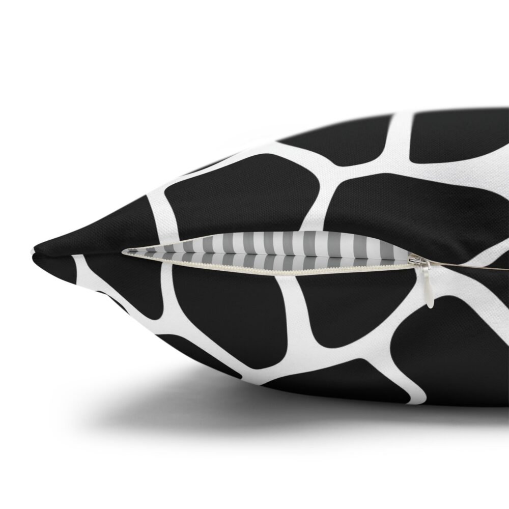 Black n White Giraffe Pattern Euro Bed Pillow Shams - Image 3