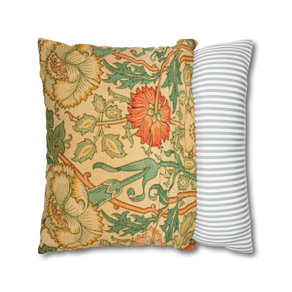 William Morris Floral Rose Pink Throw Pillow Covers - Image 2