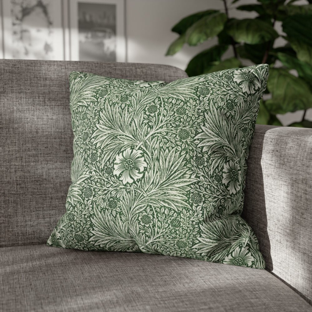 William Morris's Marigold Green Throw Pillow Covers - Image 4