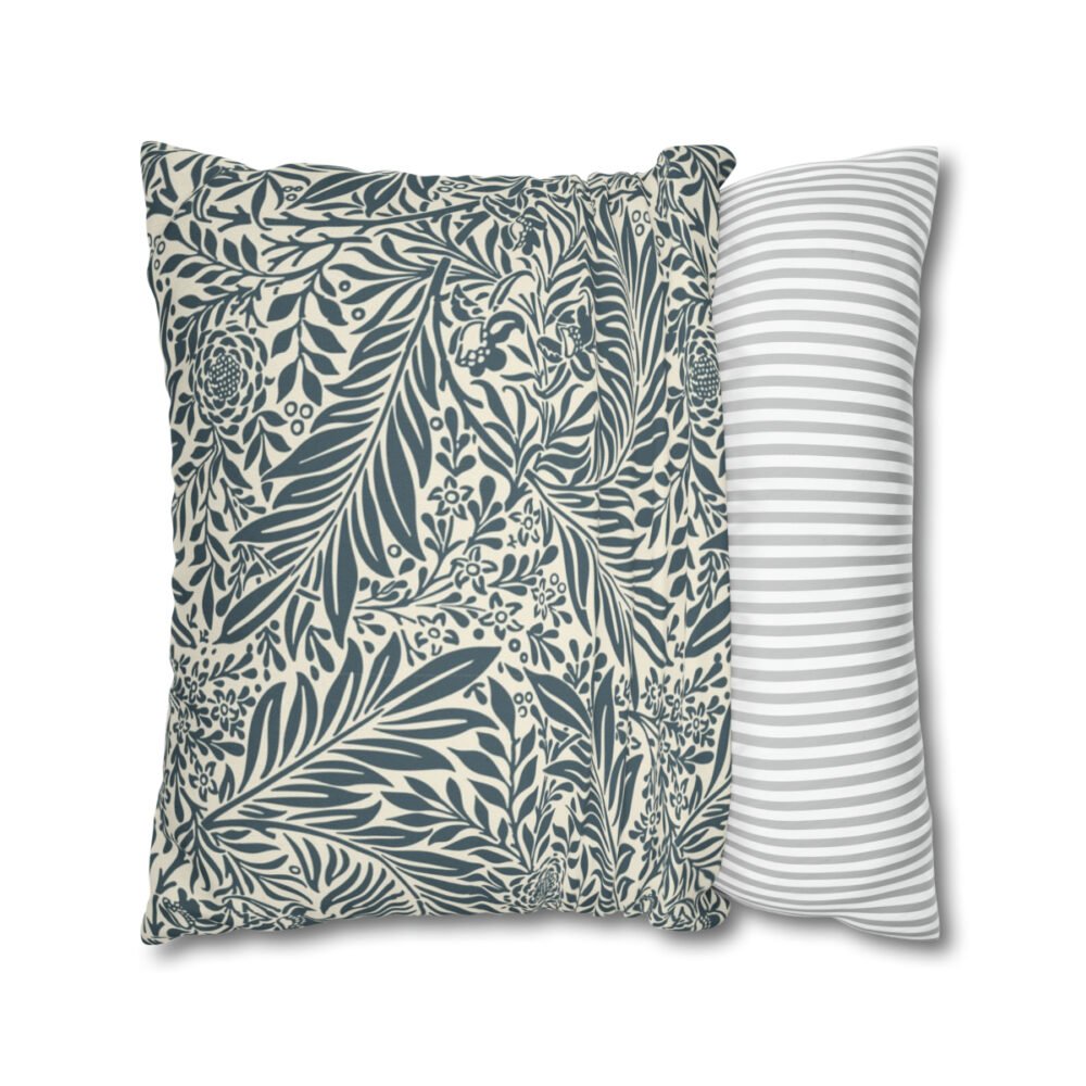 William Morris Blue Fabric Throw Pillow Covers - Image 2
