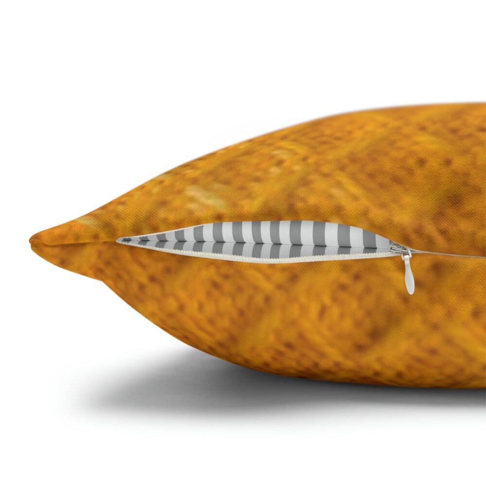 Orange Fabric Honeycomb Throw Pillow Covers - Image 3