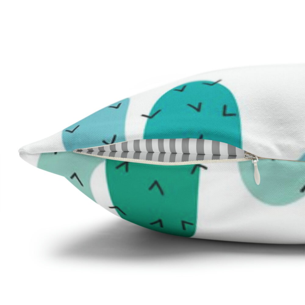 Beautiful Cactus Pattern on White Throw Pillow Covers - Image 3