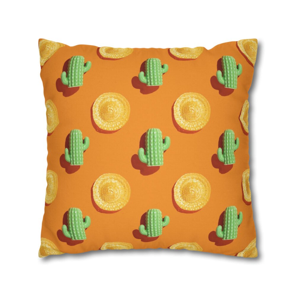 Orange Cactus Pillow Covers