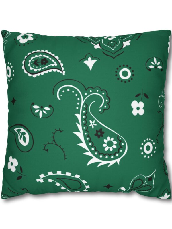 Green Bandana Print Pillow Covers