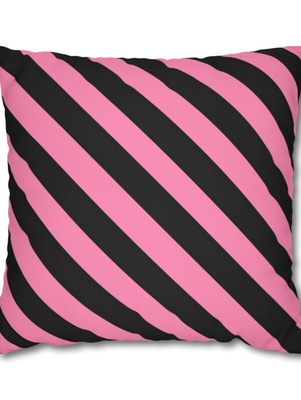 Black and Pink Striped Euro Shams