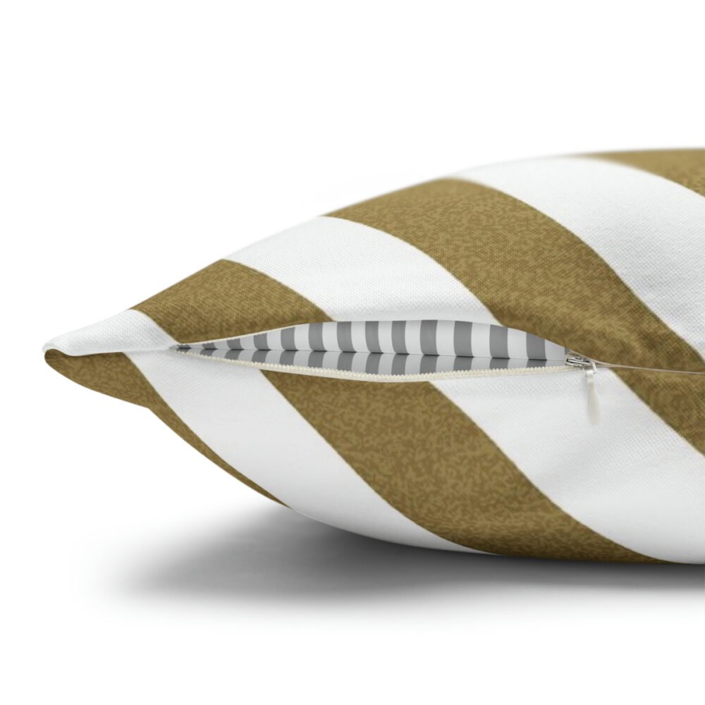 Fancy Gold Diagonal Striped Fabric Euro Shams for Bedroom - Image 4