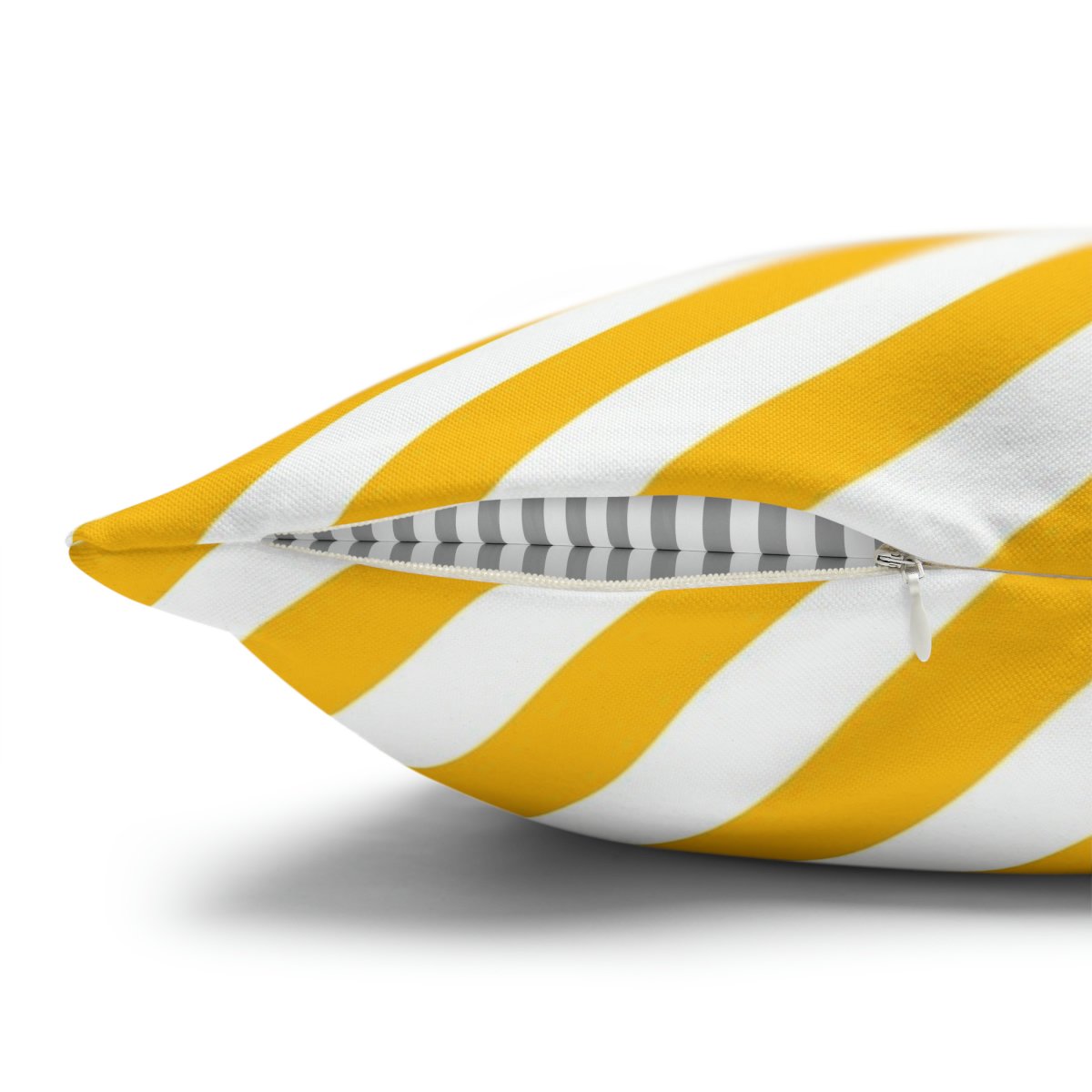 Stylish Yellow Diagonal Striped Bed Euro Shams for Living Room - Image 3