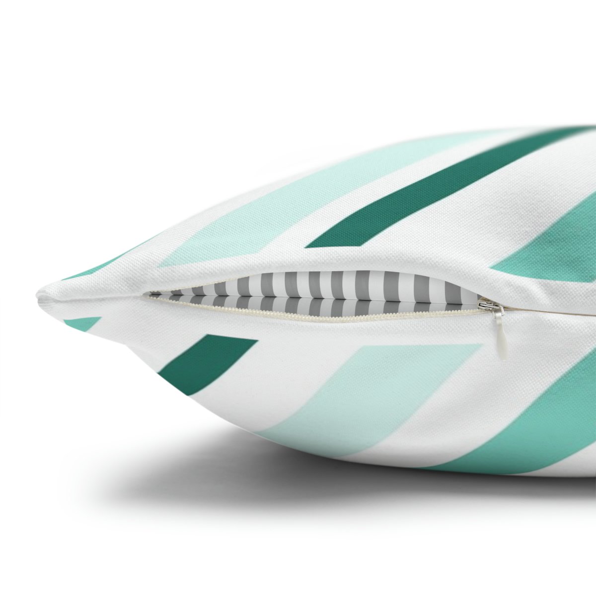 Decorative Light Blue Diagonal Striped Euro Shams - Image 3