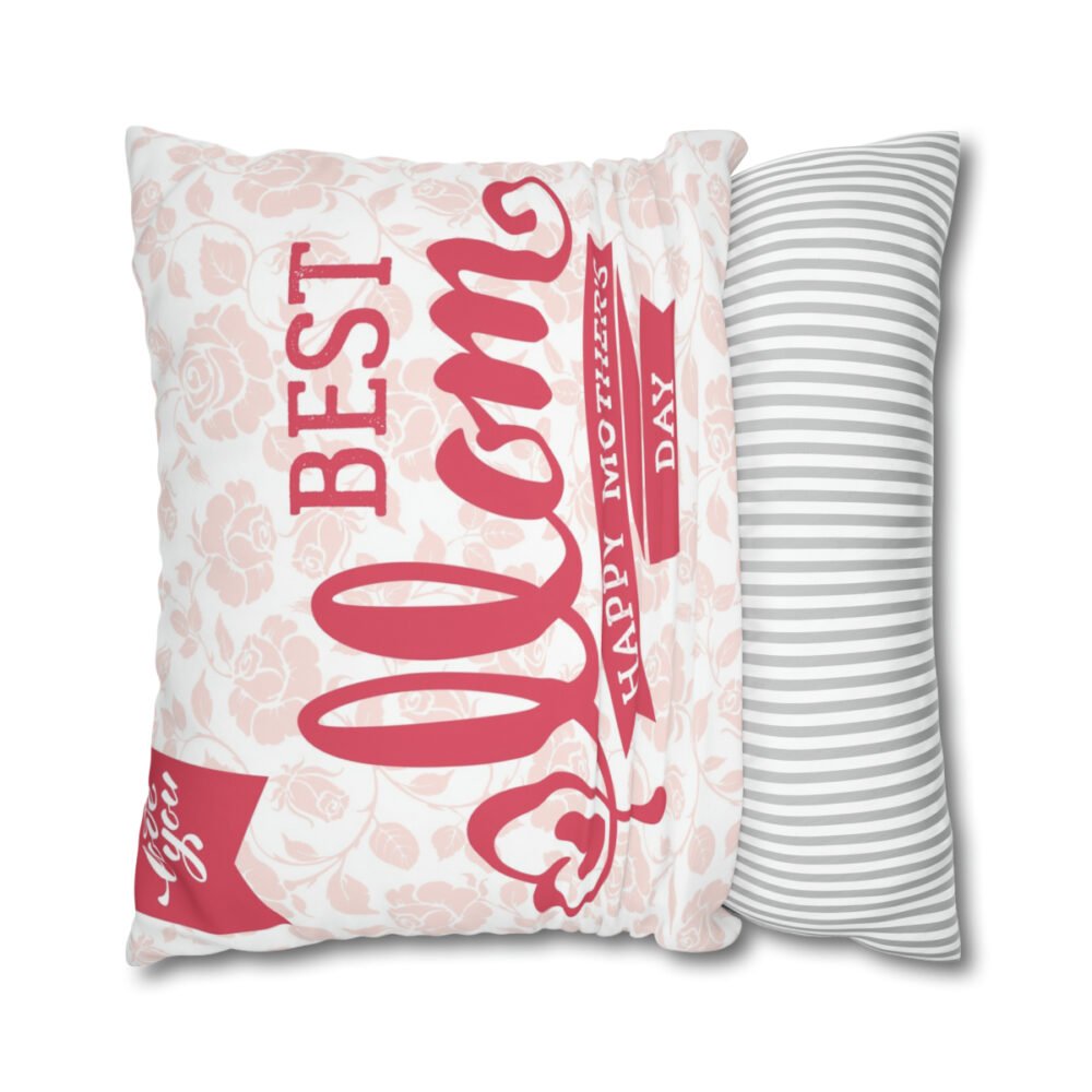 Luxury Mothers Day Lettering Pink Euro Shams for Gift - Image 2