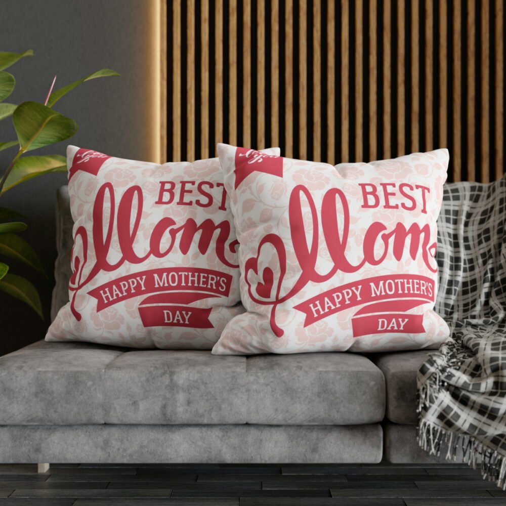 Luxury Mothers Day Lettering Pink Euro Shams for Gift - Image 5