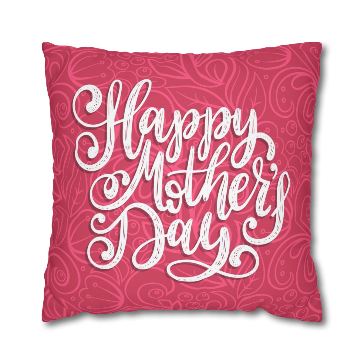 Unique Letter Design Mothers Day Pink Euro Shams