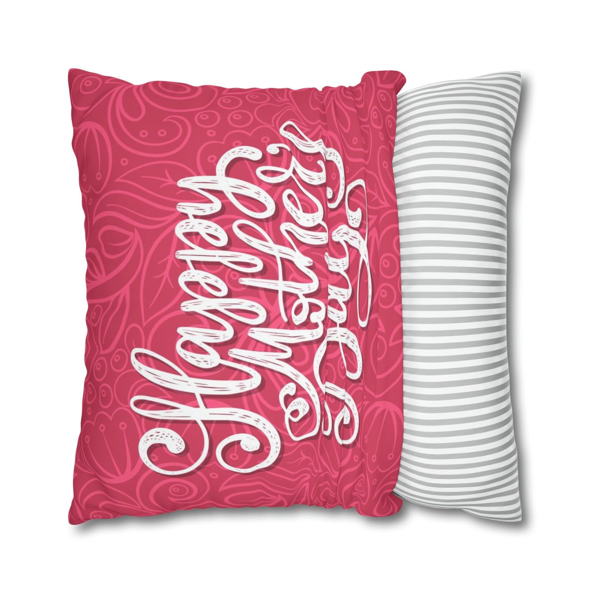Unique Letter Design Mothers Day Pink Euro Shams - Image 2