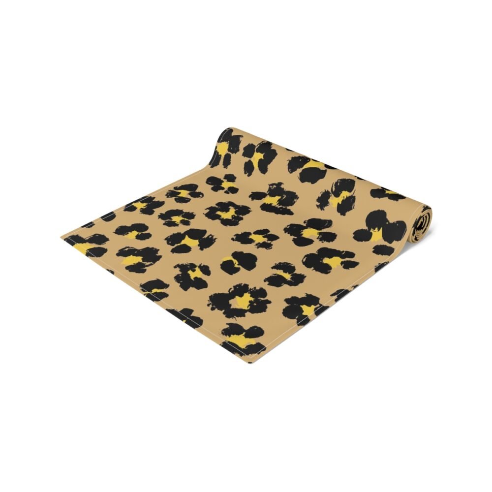Brown Leopard Spots Print Table Runners for Home Decor - Image 7