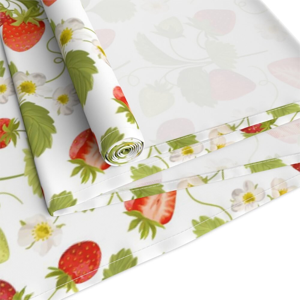 Beautiful Green n Red Strawberry Table Runners - Image 8