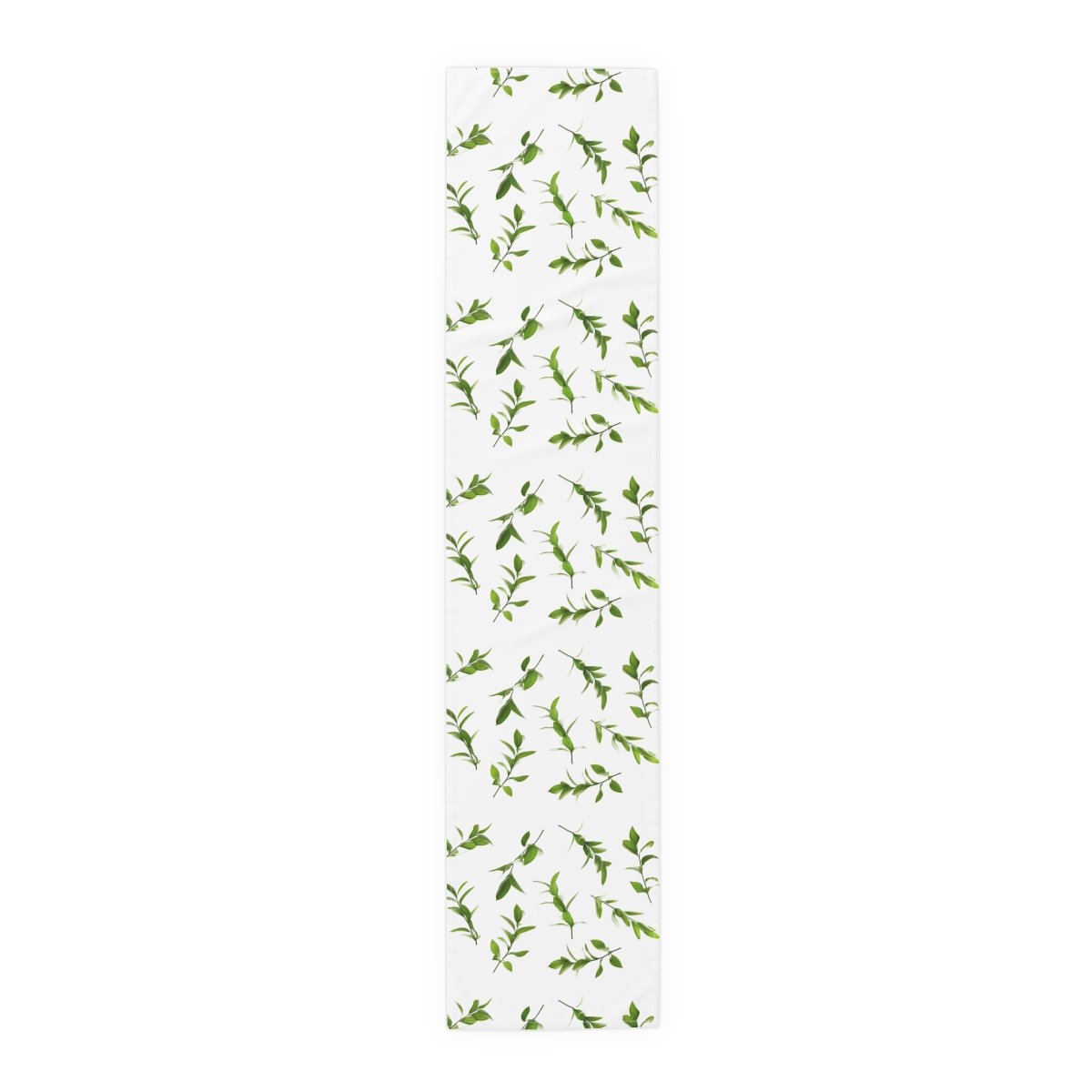 Vintage Green Leaf Printed Cotton Table Runners - Image 6