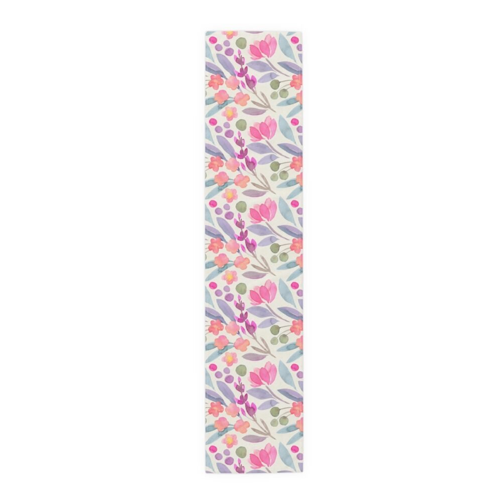 Watercolor Botanical Floral Textured Table Runners - Image 6