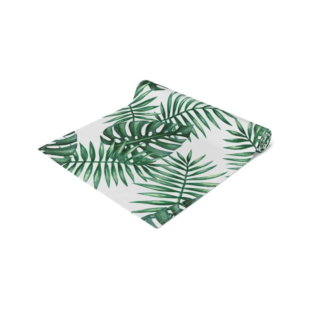 Watercolor Tropical Palm Leaves Table Runners - Image 7