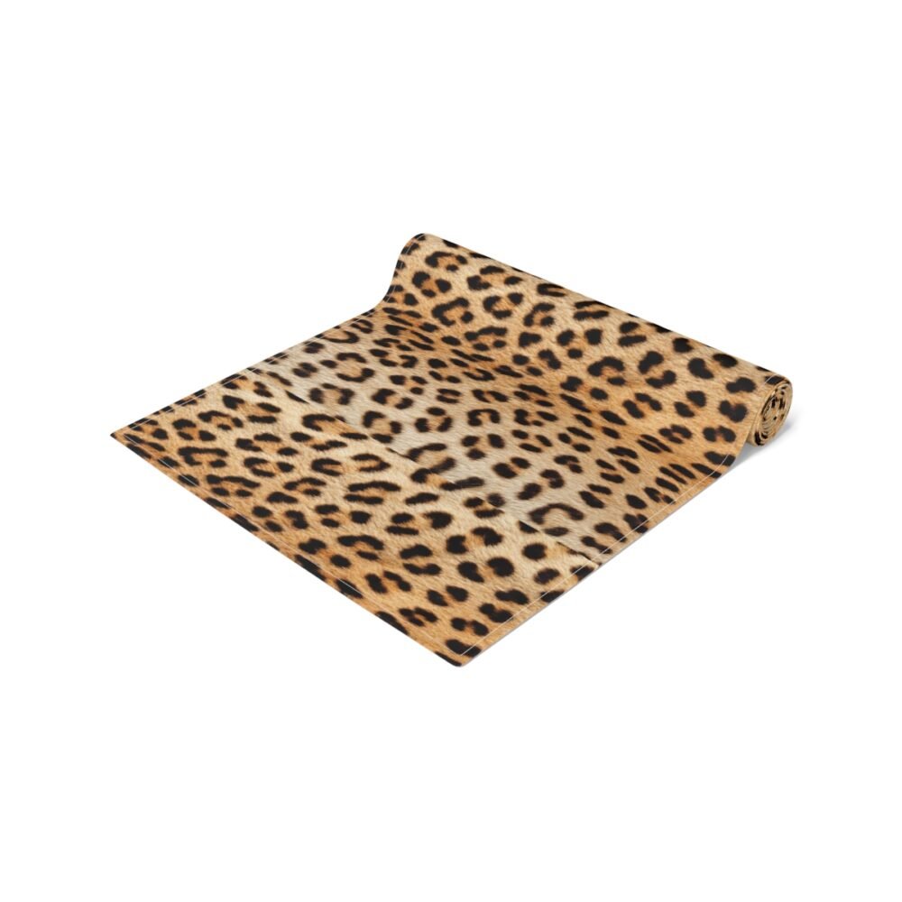 Stylish Black Gold Panthera Print Table Runners - Image 6