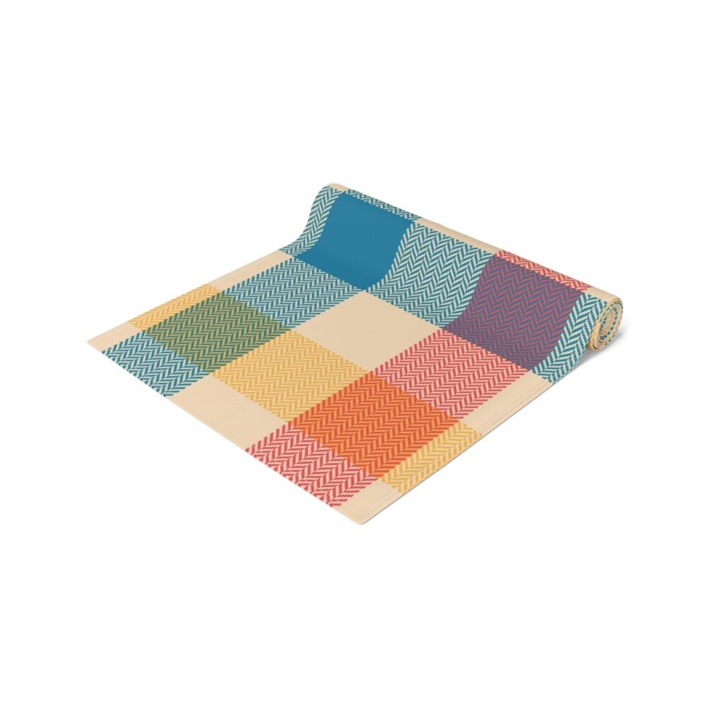 Multicolor Buffalo Check Plaid Dining Table Runners - Image 4