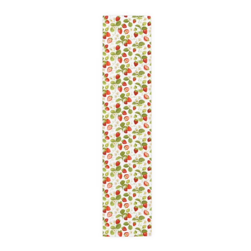 Beautiful Green n Red Strawberry Table Runners - Image 11