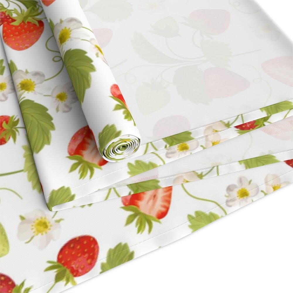 Beautiful Green n Red Strawberry Table Runners - Image 13