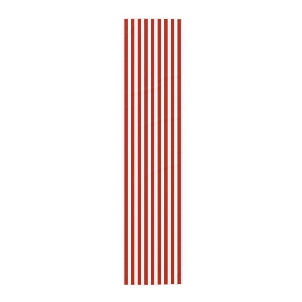 Dark Red Striped Table Runner