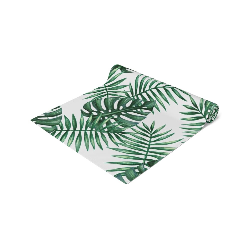 Watercolor Tropical Palm Leaves Table Runners - Image 12
