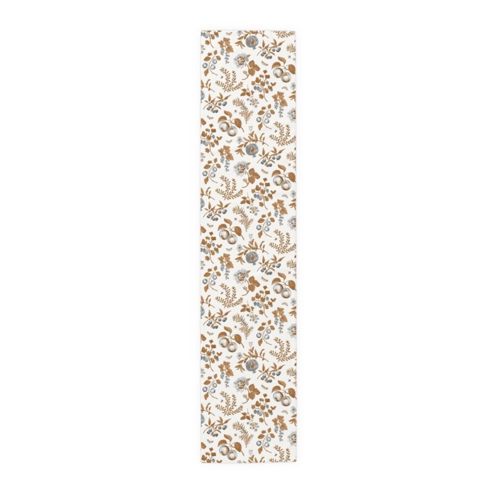 Brown and Gray Autumn Floral Print Table Runners - Image 11