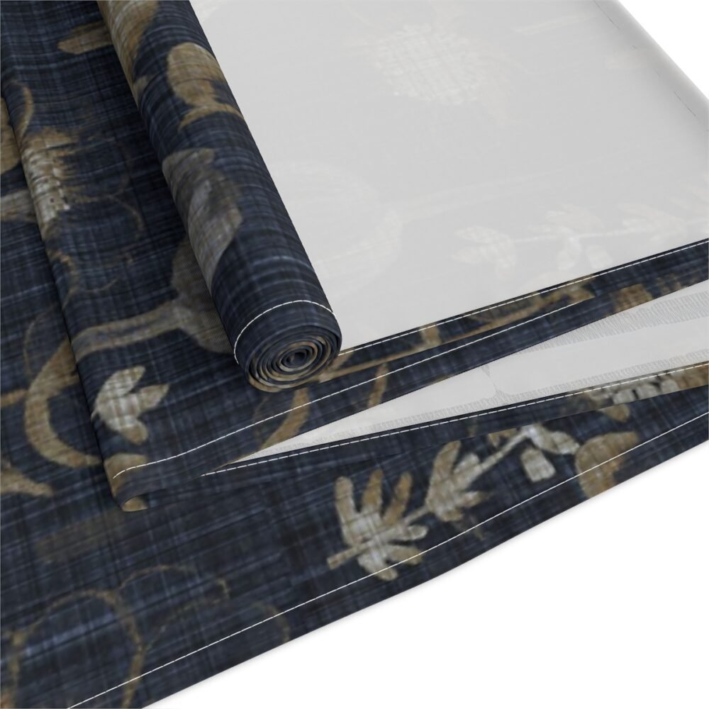 Eucalyptus Floral Print on Blue Cotton Table Runners - Image 4